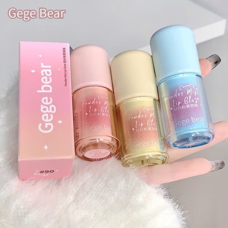 Gege bear ลิปกลอส เนื้อแมตต์ กํามะหยี่ สีชัด เกลี่ยง่าย บางเบา กันน้ำ ติดทนนาน